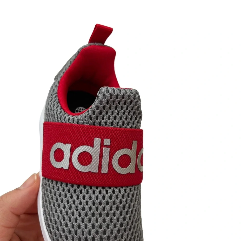 Adidas Baby Boys‎ Slip On Athletic Shoes Size 6 Gray-Red Lightweight Comfortable